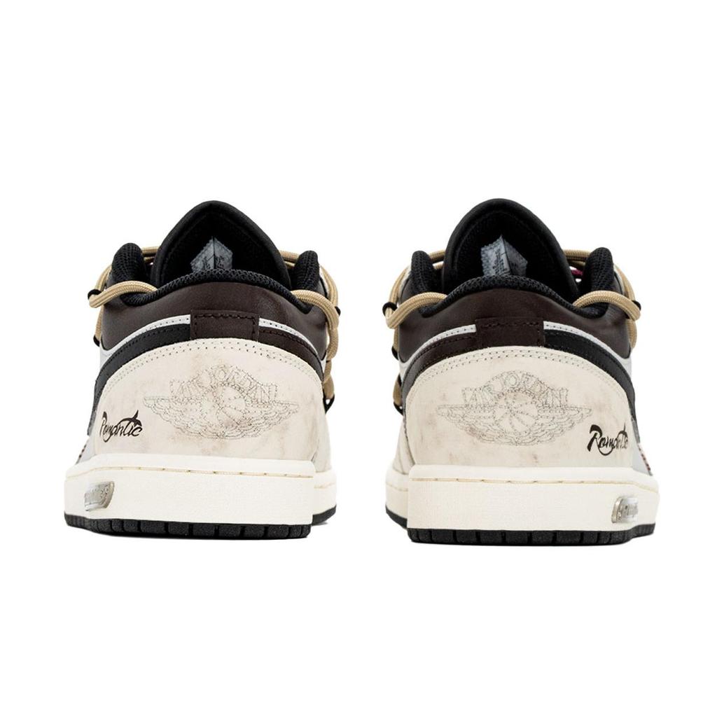 Jordan Air Jordan 1 Box, Roman Brown Abrasion Resistant Abrasion Resistant Low Top Vintage Basketball Shoes Men's Brown 553558-081(TeamA-3S-BOX)