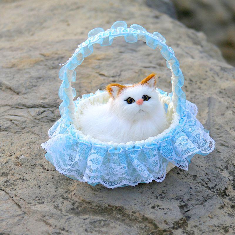 Children's Luminous Kitten Plush Doll Flower Basket - Perfect for Girl's Birthday or Christmas Gift