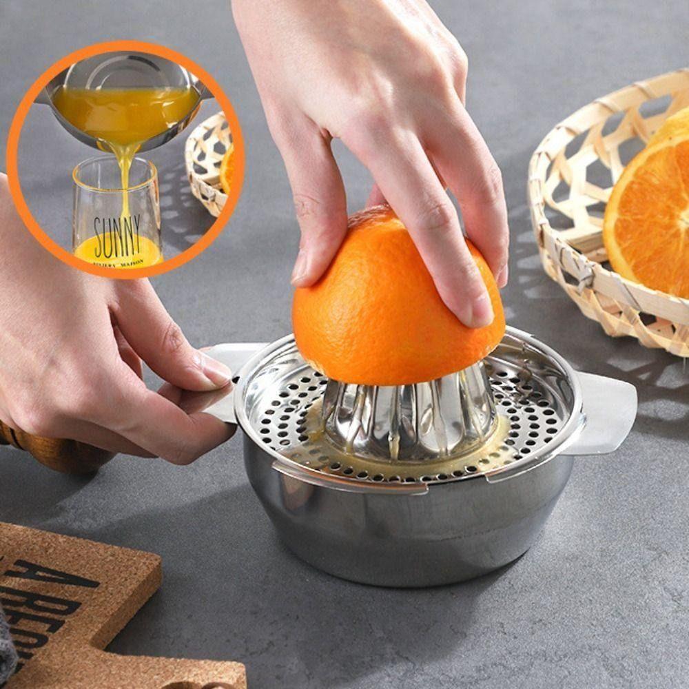 Juicer 304 Stainless Stee Lemon Orange Manual Fruit Filter Removable Hand Pressed Juice Maker Conical Head With Bowl