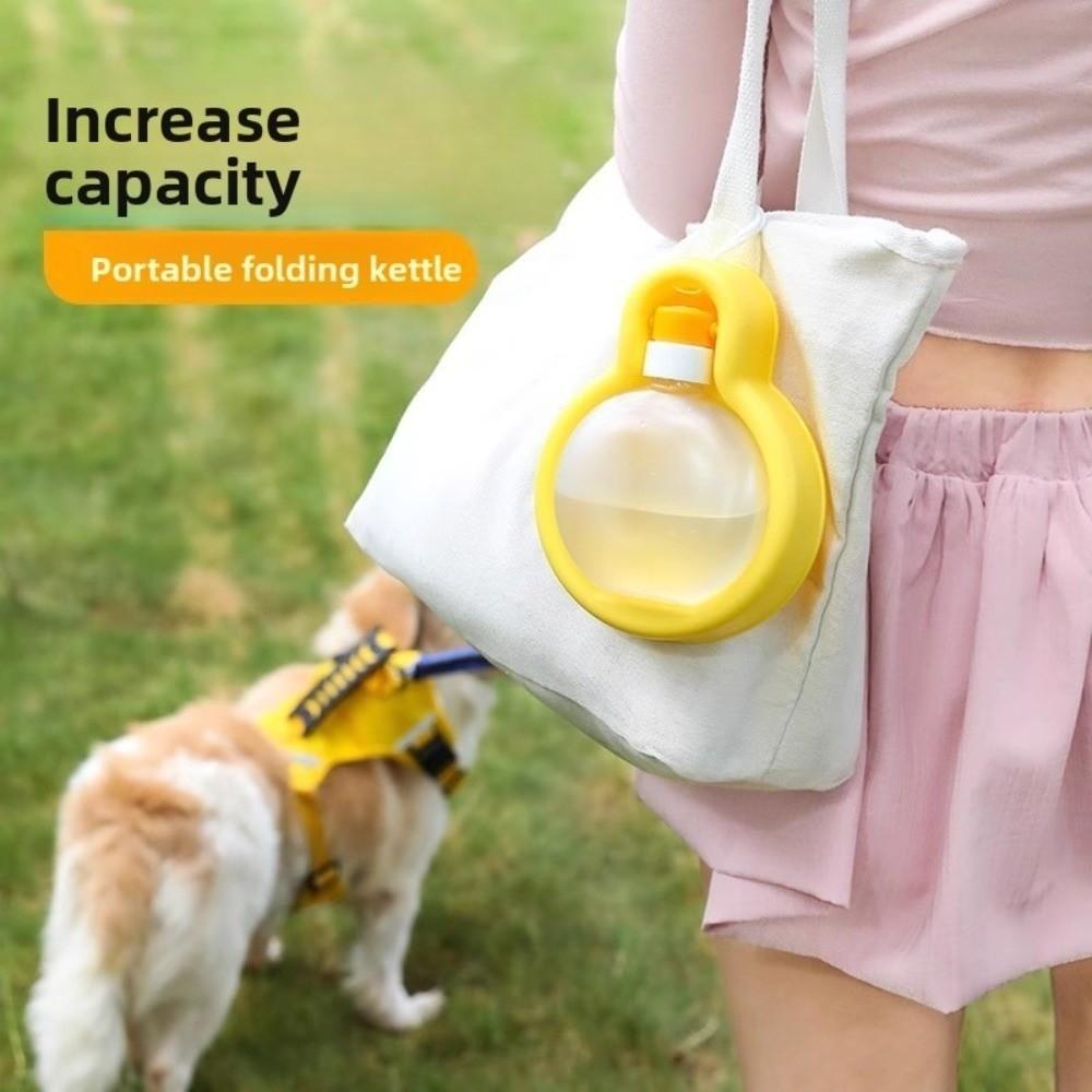 Leak Proof Cat Dog Water Bottle Folding Food Water Container Portable Pet Water Bowl  Walking Dog