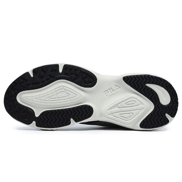 Fila Fusion Conch Fabric Leather Trendy Comfortable Low-Top Casual Shoes Men Sneaker Black Gray T12M227311FBF