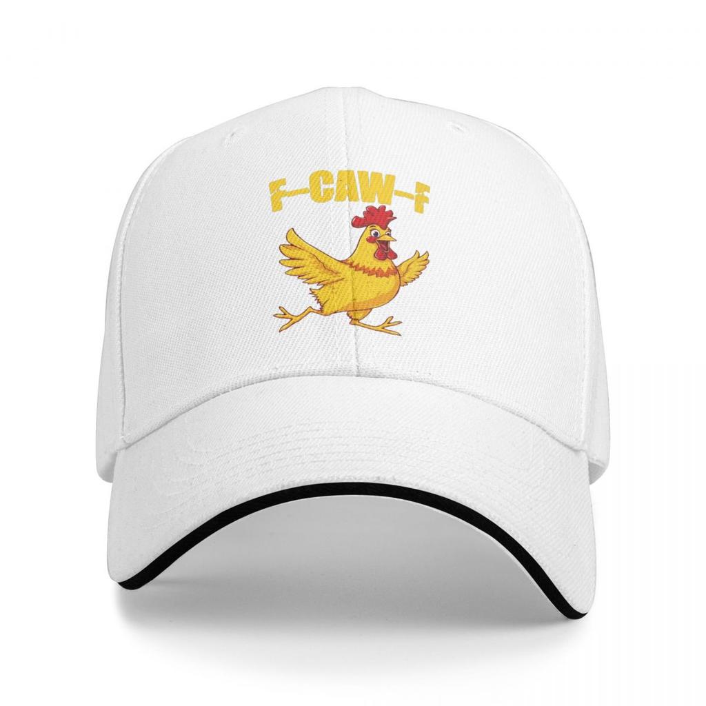 Funny F Caw F Chicken FCAWF Baseball Caps Snapback Baseball Hats Breathable Casual Casquette Outdoor Unisex