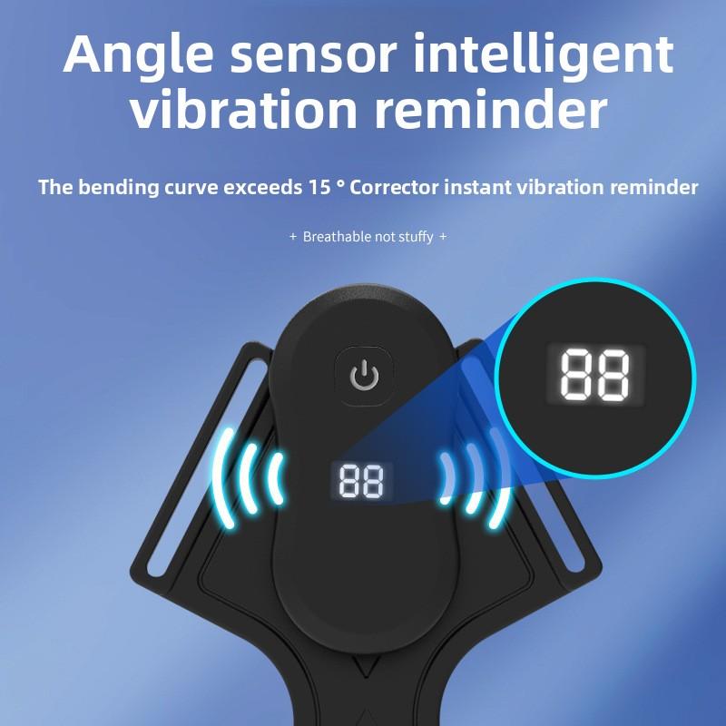 Smart LCD Keel Sitting Orthotics Anti-hunchback Adult Children Back Correction Vibration Induction Posture Strap