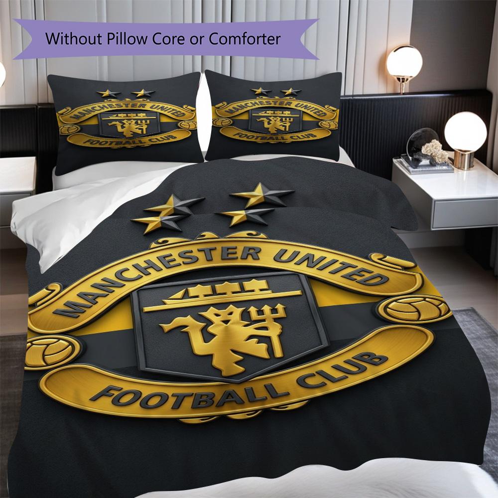 Glory Devils Emblem Bedding (1 * duvet cover + 2 * pillowcase, without core) 2D Flat Christmas birthday gift Duvet cover and pillowcase Bedding set