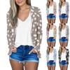 Women's Casual Print Loose Clothing, Fashionable Cardigan Jacket Cardigan Jacket