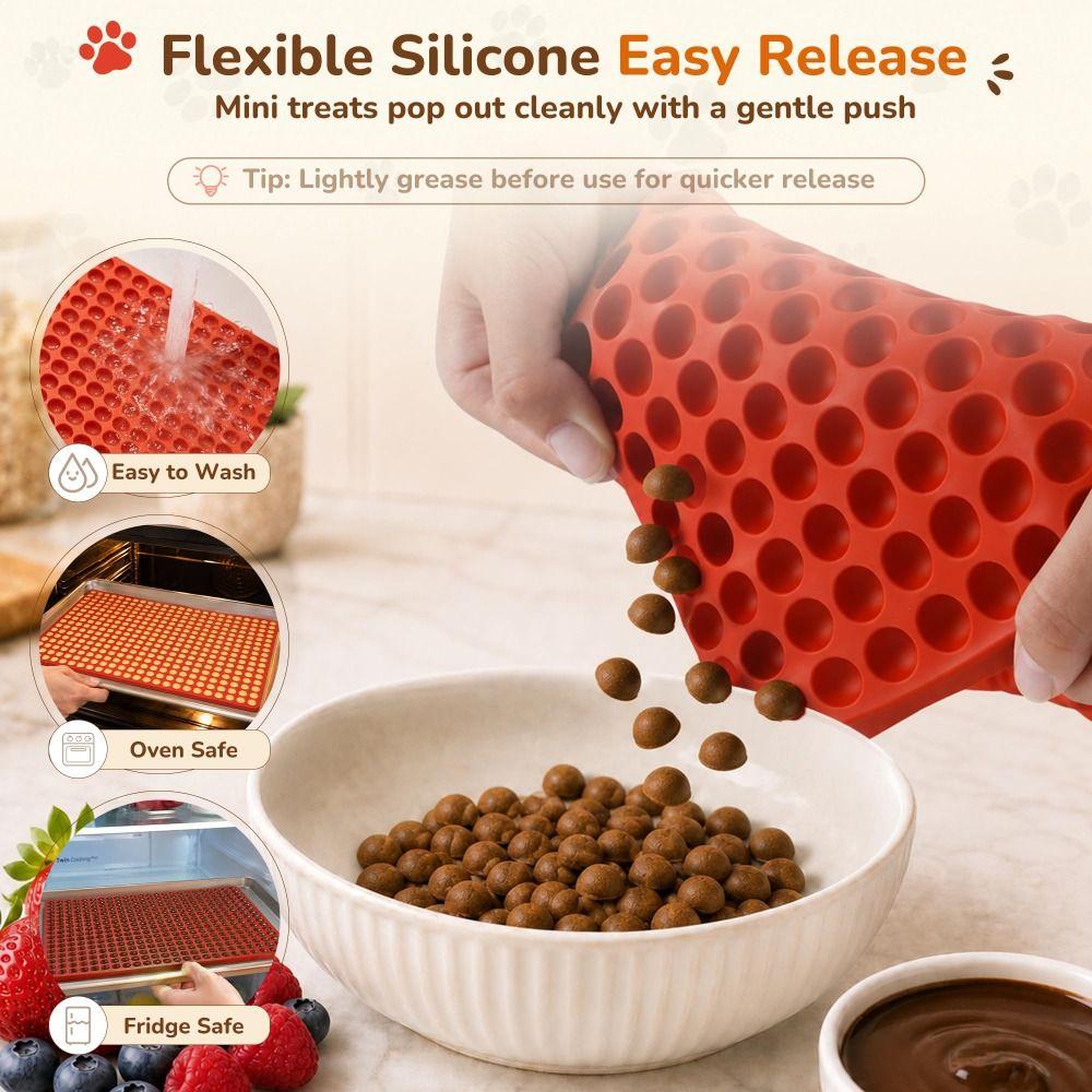 Silicone Mini Round Molds Food Grade Dog Treat Molds Chocolate Dessert Mold  For Dog Treats