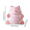 Lucky Cat Statue Tea Decoration Collectibles Tabletop Ornament Miniature Animal Figurine for Tearoom