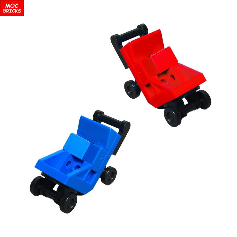 Non-Toxic Moc Bricks Baby Stroller Series Nursing Bottle Baby Figure Assembled Building Blocks Educational Toy For Children Gift