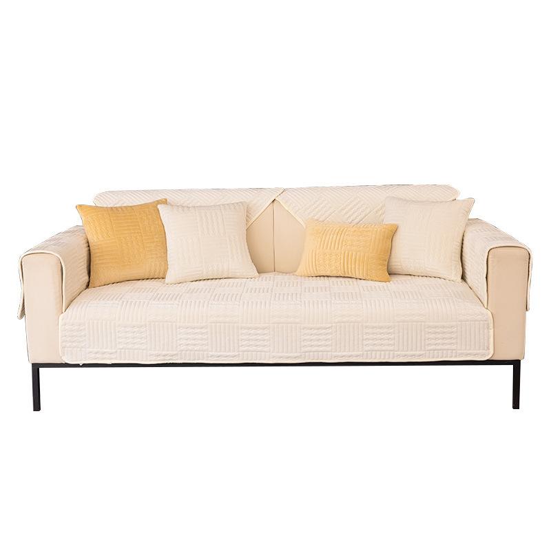 New Sofa Cushion Simple Modern Non-Slip Thickened Fleece Cushion Living Room Sofa Slipcover Cover Cloth