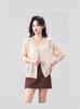2026 Spring/Summer Korean Style Plus Size Women's Hollow Knit Cardigan Sweater