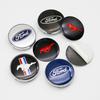 LLKD4 4pcs 3D 60mm For Car Emblem Wheel Hub Center Cap Badge Covers Sticker Decals Styling For Ford Mondeo Focus Fusion MK2 MK4 F150