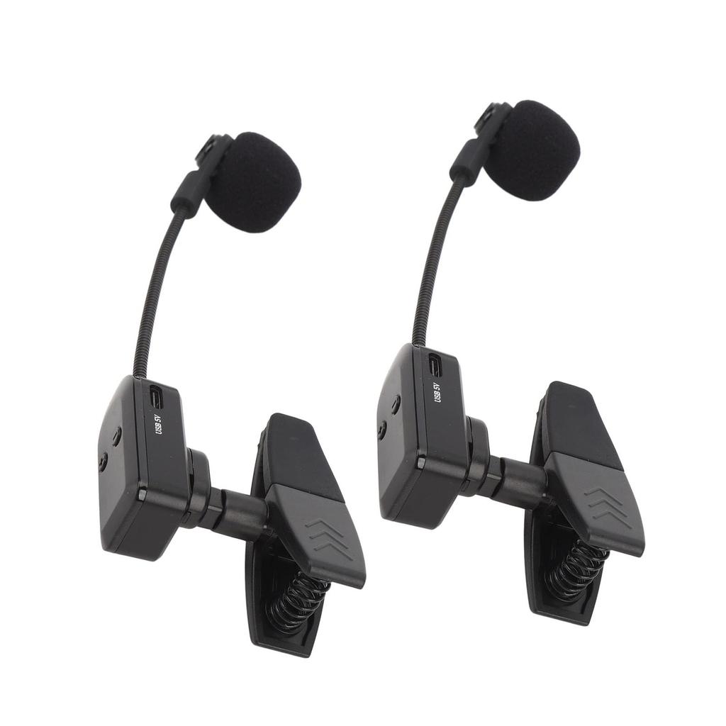 Vbestlife 2.4G Wireless Instrument Microphone Condenser Clip-On Saxophone Pickup System 360° Rotation Concert Outdoor