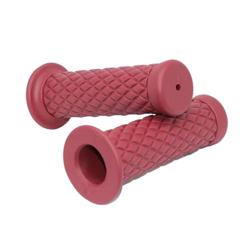 

Ручки руля Alpha Depot 22,2 мм Велосипедные ручки Ромбовидный узор Алмазная насечка Универсальный Левый и правый комплект Ретро Непроникающие (красный)