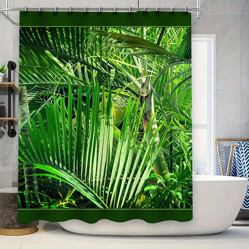 

Bath Mat Polyester Shower Curtain With 3D Deer Print, White Waterproof Room Decoration For Bathroom Accessories Home Decor W60H190(CM)-1 Pcs