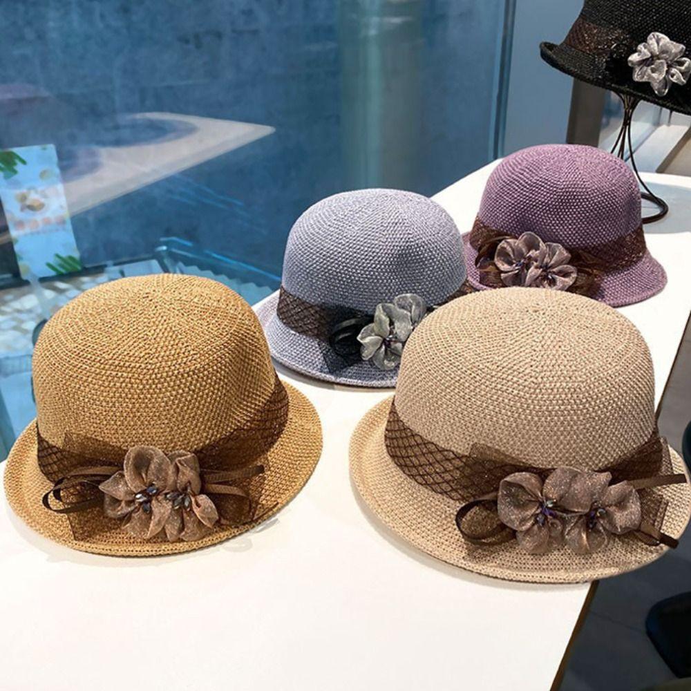 Lace Flower Fisherman Hat Casual Sunshade Cap New Women Sun Hat  Summer