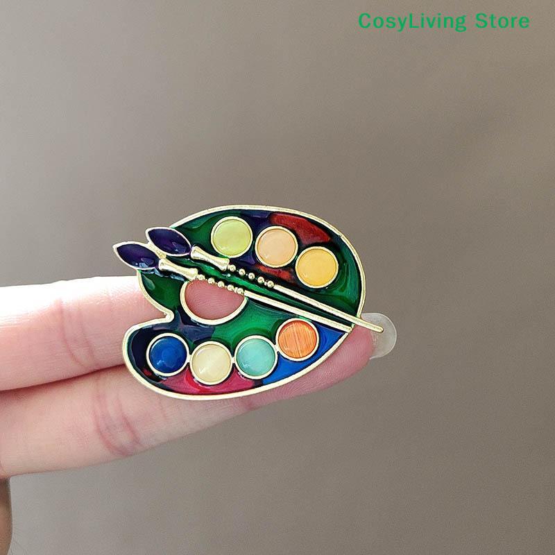 1Pcs Enamel Palette Brooches Jewelry Accessries Gifts DIY Clothing Sewing Supplies For Women Clothing Coat
