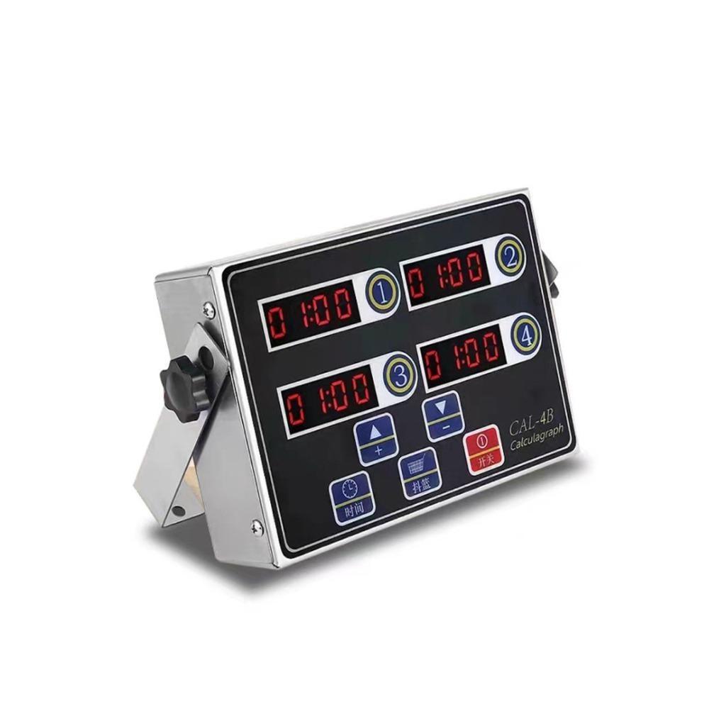 4/6/8 Channels Digital Screen Fried Chicken Timer Adjustable Volume Cooking Reminder Device LED Commercial Kitchen Timer 4 Channel