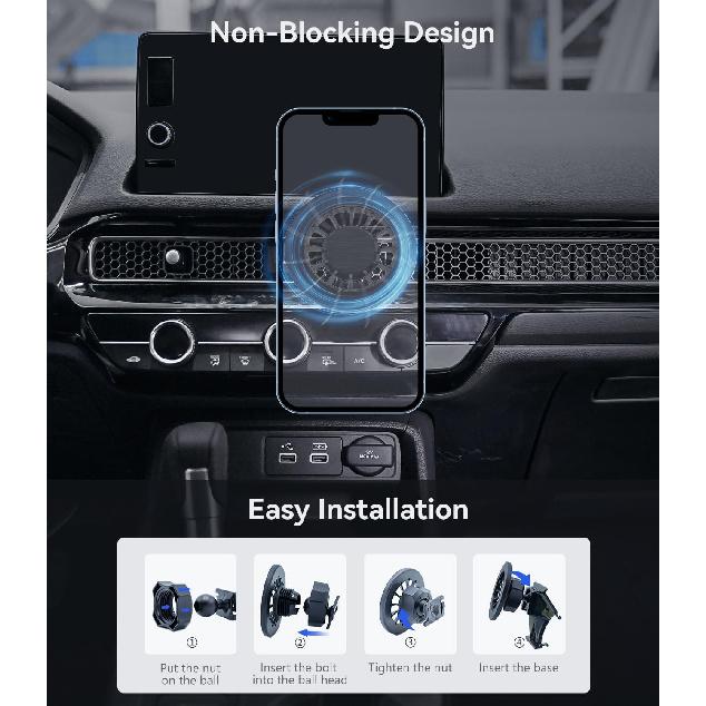 BEHAVE CompatibleCar Air Vent for iPhone with Magsafe Car Mount with Honda Civic 2022-2024 11th Gen,Powerful Magnetic Phone Holder for,Android