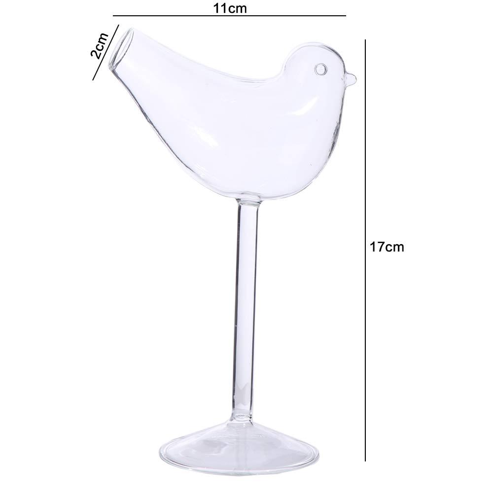 Transparent Bird Shaped Goblet Juice Cup Wine Glasses Molecular Gastronomy Glass Cup  Home