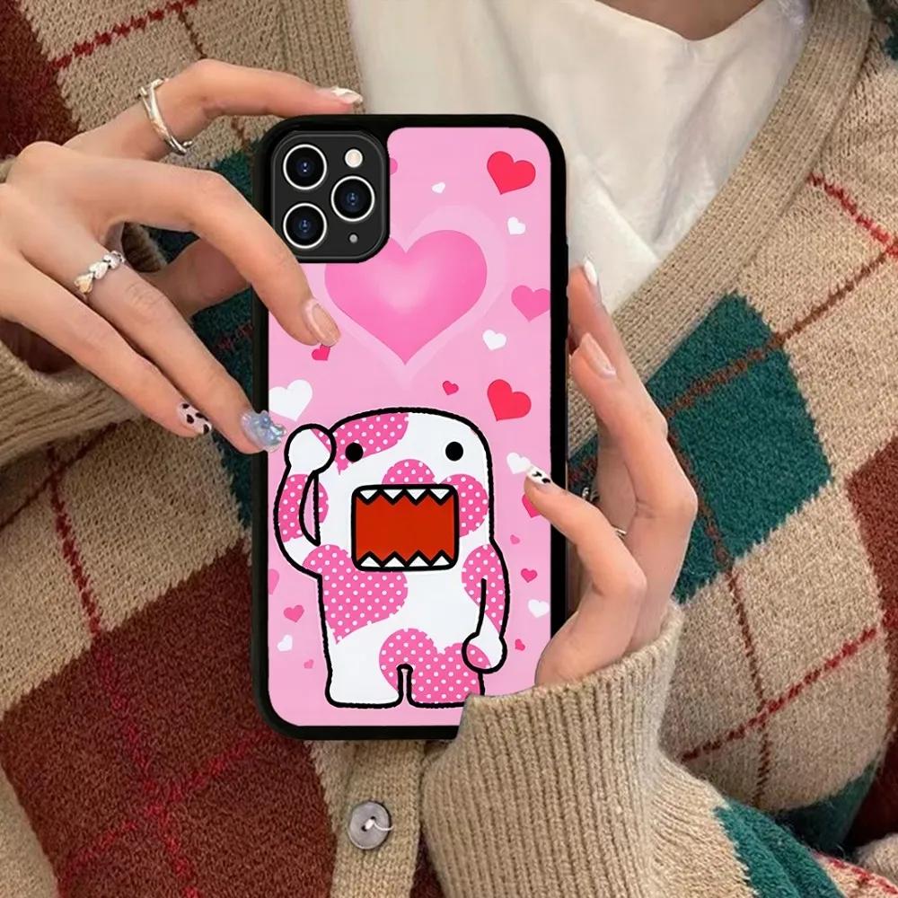 Cute Domo-kun Phone Case Silicone PC+TPU For For iPhone  11 12 13 14 15 16 Plus Pro Max Cover