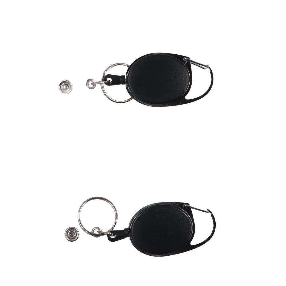 Transparent Retractable Badge Reel Easy Pull Buckle Name Card Cover  Key Chain Holders