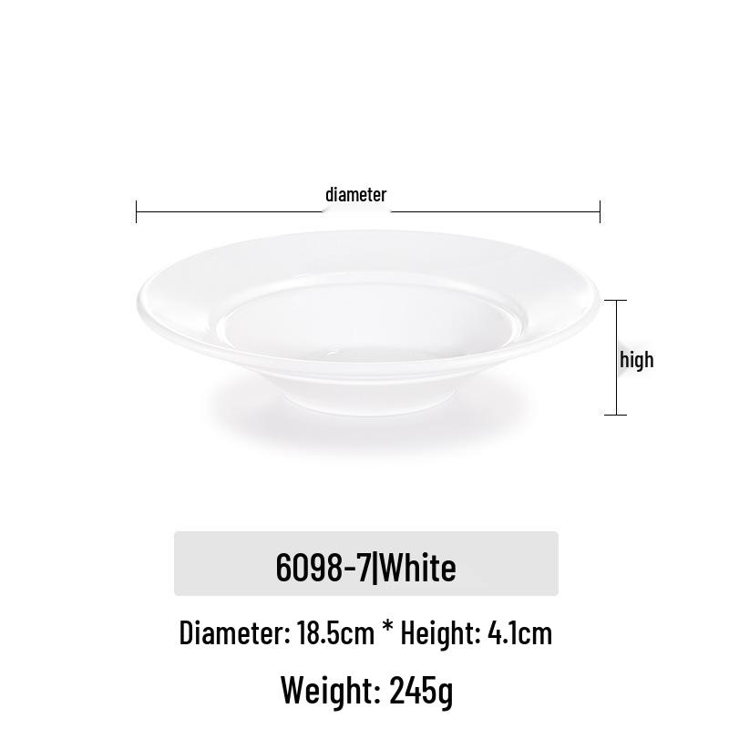 Меламиновая тарелка под фарфор: Глубокая тарелка для пасты, супа, тарелка-шляпа, тарелка-летающая тарелка для ресторанов и отелей