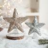Unique Christmas Star Topper Shiny Xmas Tree Pendant Christmas Tree Hanging Ornament  Holiday Decor