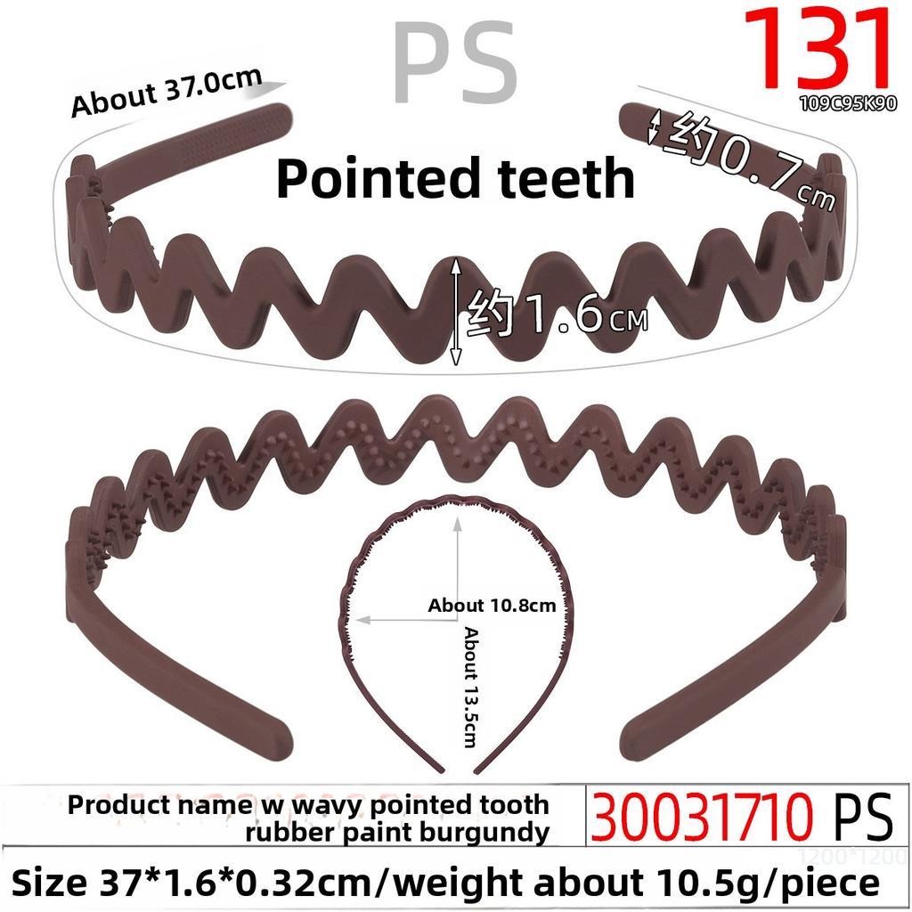 Wavy Pointed Teeth Face Wash Hair Band Mask Application Tooth Anti-slip Hair Pressing and Breaking Hair Band Hair Clip