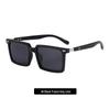 High-End Retro Square Sunglasses with UV Protection & Wood Grain Legs for Men & Women