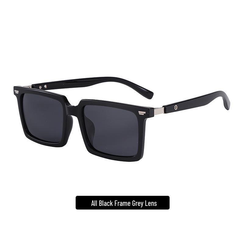 High-End Retro Square Sunglasses with UV Protection & Wood Grain Legs for Men & Women