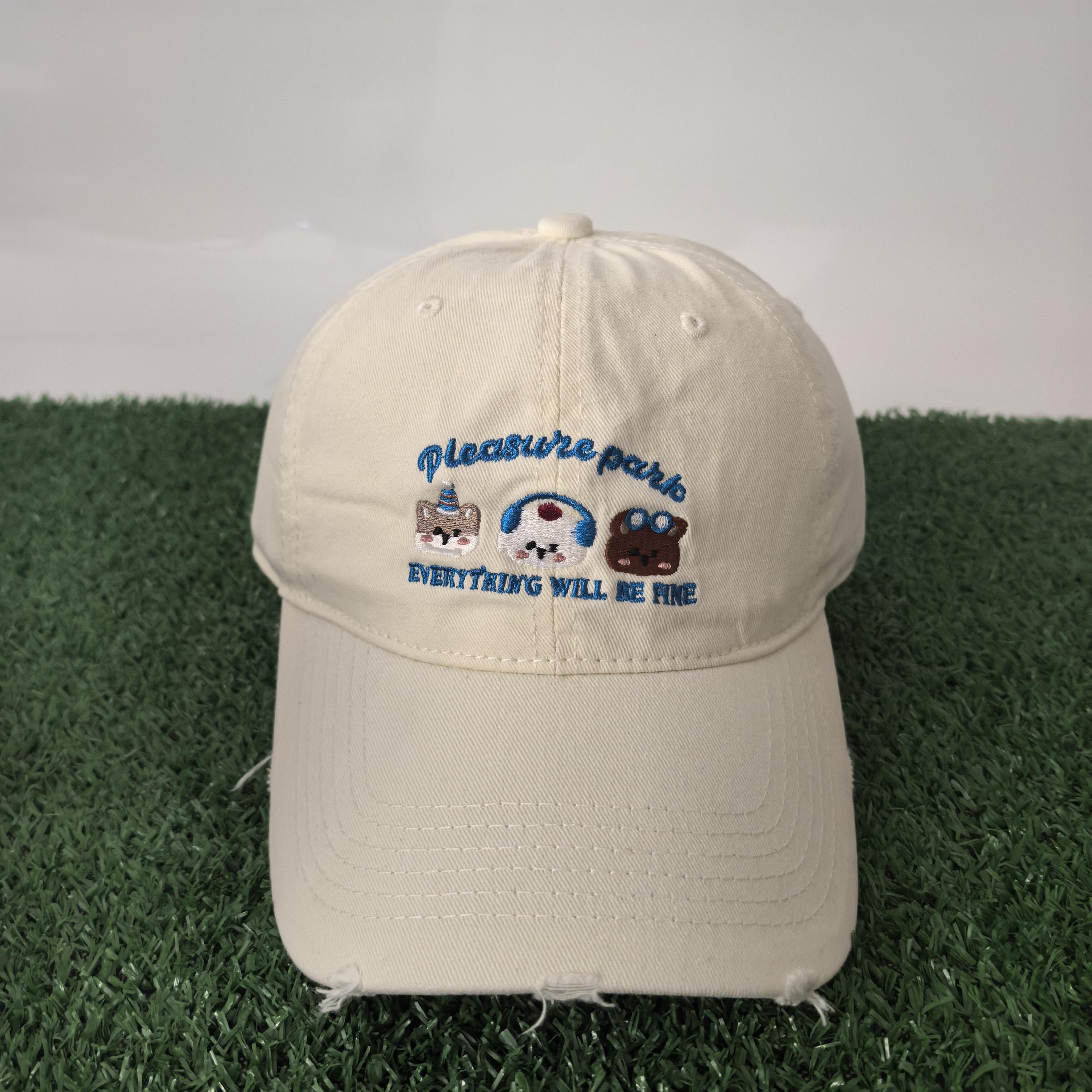 

Cute Cartoon Animal Embroidered Baseball Cap for Women, Vintage Washed Distressed Cotton Dad Hat, Adjustable Casual Sun Visor Ha Adjustable белый