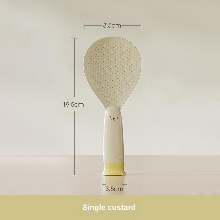 2 Stück Baby Stehender Saugfuß Bär Reis Löffel Antihaft Reis Schöpfkelle Elektrischer Reiskocher Dämpflöffel Hochtemperatur Ständer Reis Löffel