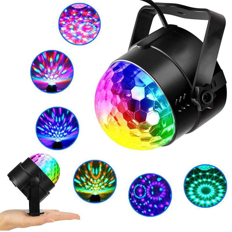 

YOUOKLIGHT YK2315 6W Sound Activated Party Lights with Remote Disco Ball Strobe Light for Home Room Dance EU Plug