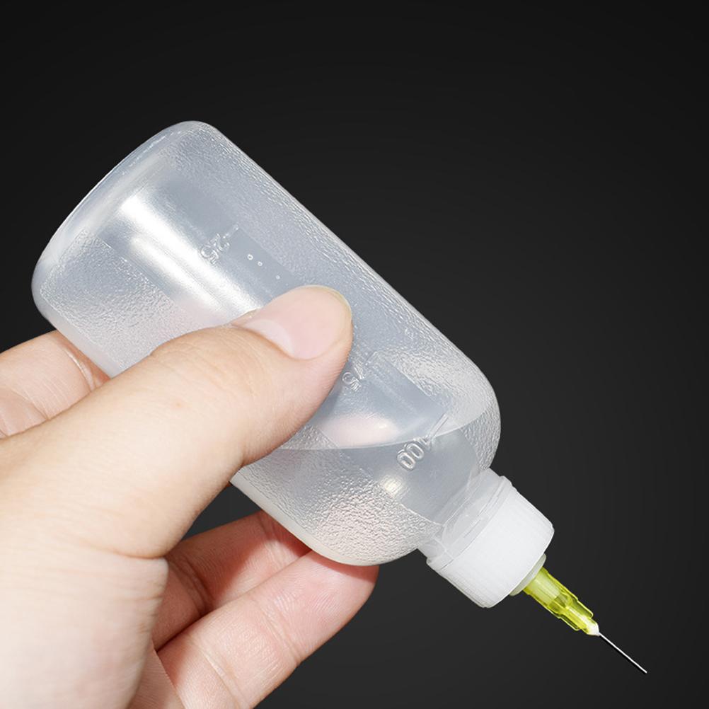 100 ml jehlová pájecí nádoba na tekuté tavidlo na olej Plastová prázdná láhev