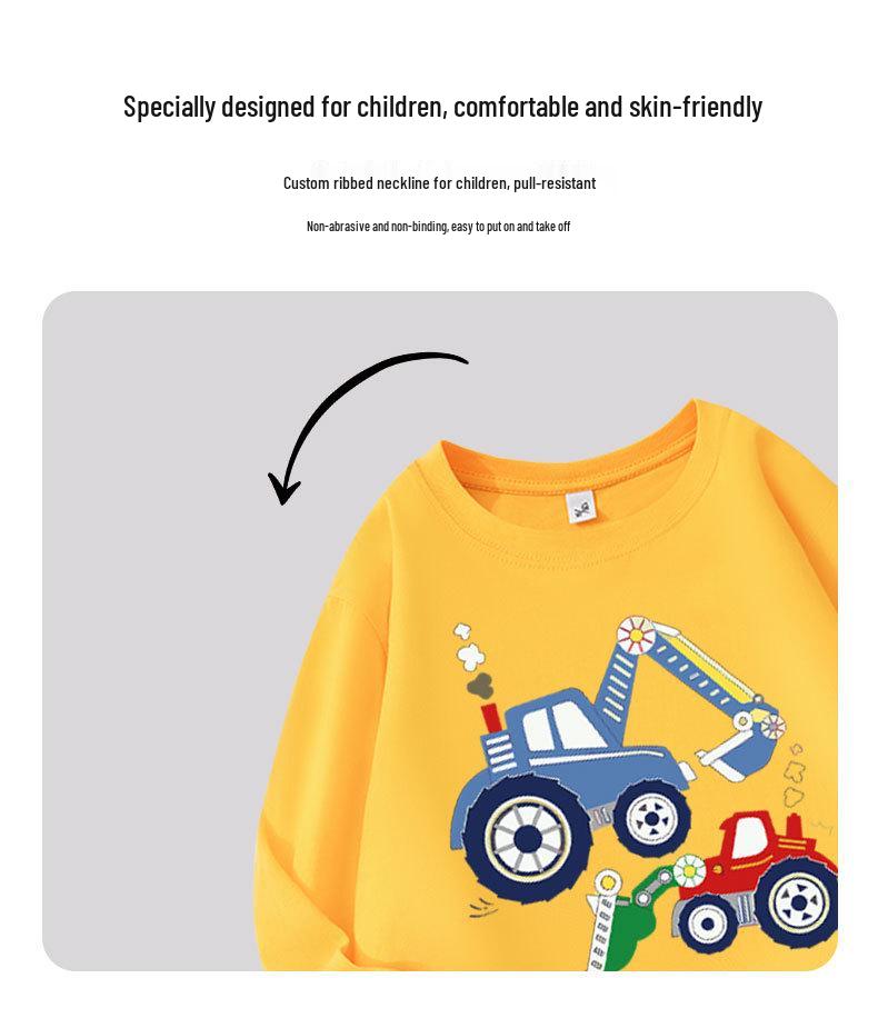 Children's Pure Cotton Long Sleeve T-shirt - Autumn Fashion