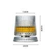 Whiskey Glasses Rotatable Tumbler Crystal Glass Cups Drinking Glasses with Creative Coasters for Scotch,Bourbon,Cocktails