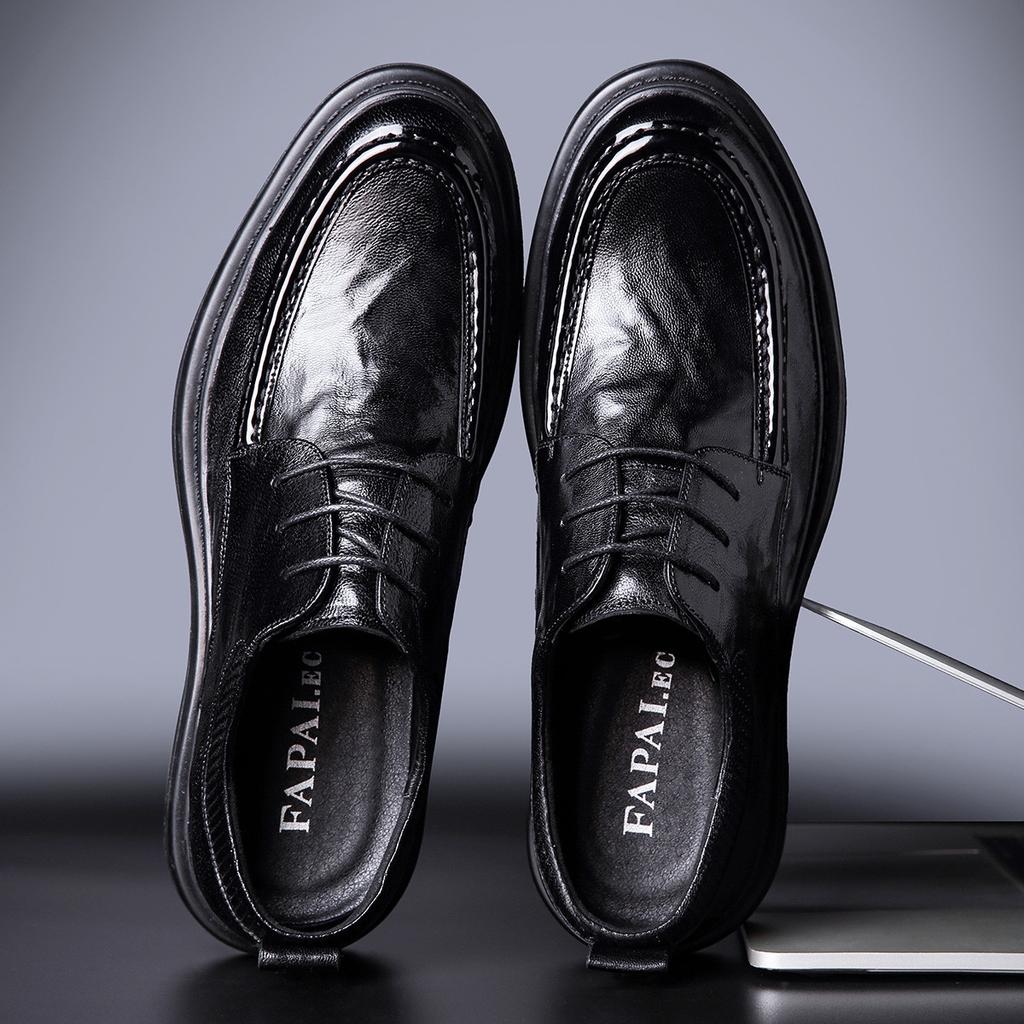 2025 Herren Lederschuhe Leder Britischer Stil Herrenschuhe Leder High-End Hochzeit Bräutigam Derby Schuhe Modetrend Vielseitig