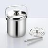 Long-lasting Effect: Insulated Ice Bucket With Lid Stainless Steel Ice Bucket Cold Beer Cooler Suitable For Champagne Etc