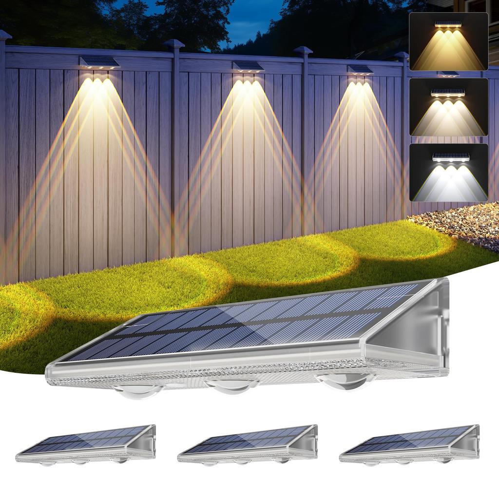 YiLaie Solar IP67 2000mAh High Capacity LED Garden Auto High Solar Easy Zero Electricity Suitable for Front and Parking 3 Adjustable Light Warm