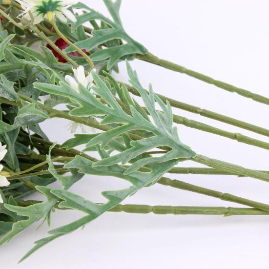 1 Stück künstliche kleine Gänseblümchen-Fälschungsblumenblätter für Zuhause, Hochzeit, Café, Dekoration