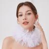 Vintage Detachable Collar Multilayered Mesh Collar for  Colonial Outfit Lace Jabot Collar Cosplay Costume Neckwear