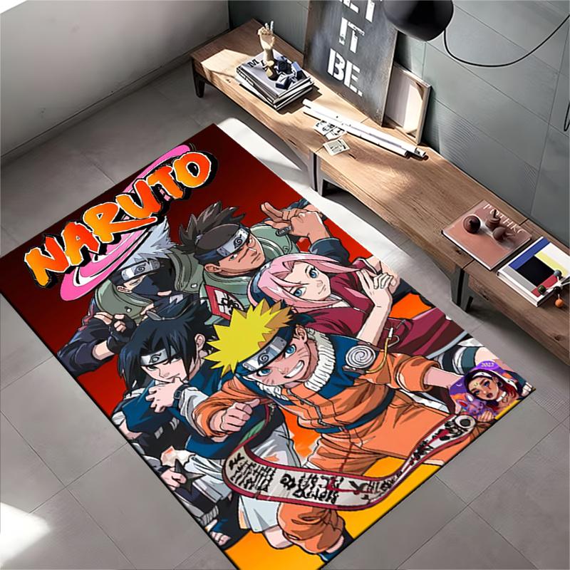 Naruto Anime Carpet Featuring Team 7 Characters and Vibrant Design Suitable for use as an anti-slip for living room bedroom sofas