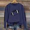 Women's Fashionable And Casual Long Sleeved Printed Round Neck Sportswear Pullover Sweatshirt Top