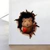 Adesivi Murali Buco del Topo 3D Stacca e Attacca Adesivi Murali Decorativi Adesivo Buco del Topo nel Muro con Effetto 3D per Decorazione Parete Soggiorno Camera da Letto