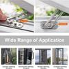 2 Pcs Window Restrictors Locks Stainless Steel Window Lock with Screws Window Restrictor Hook Right Handed and Left Handed
