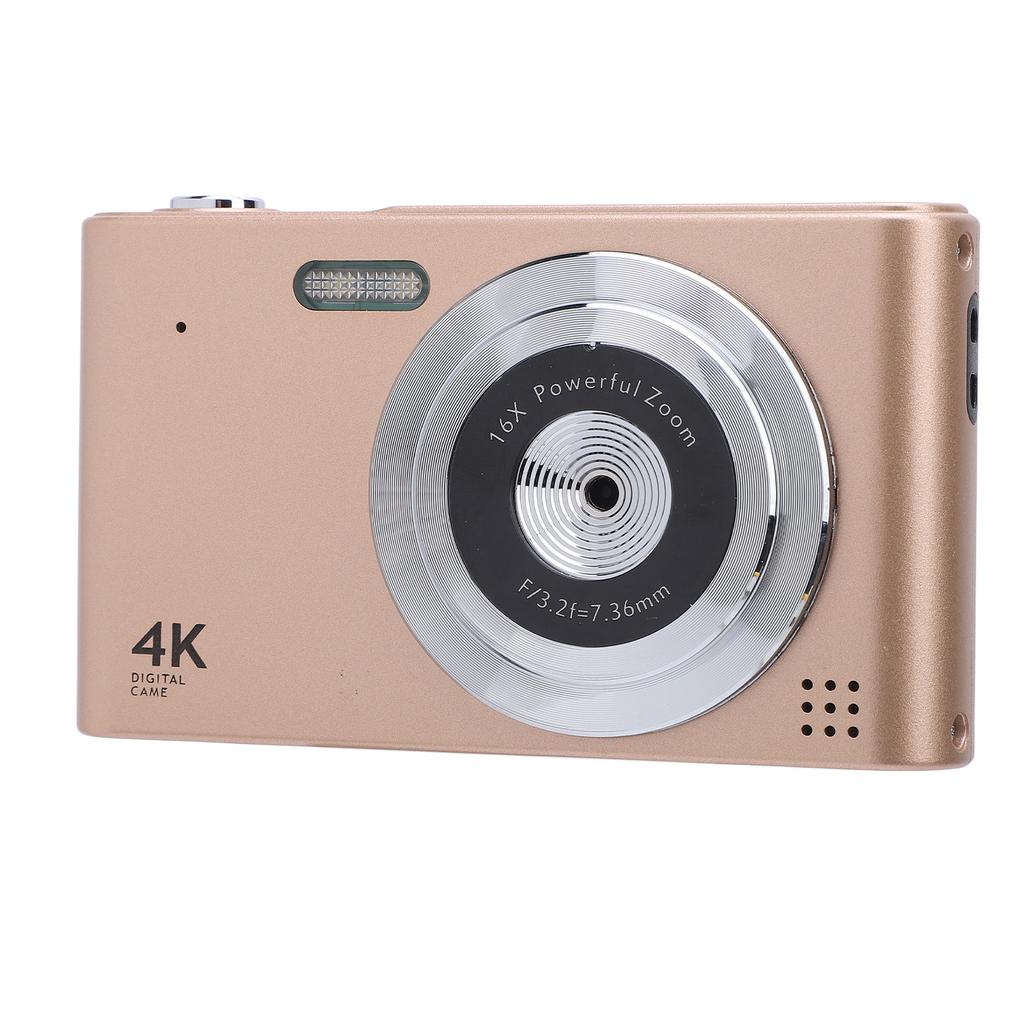 Digital Camera 16x Zoom 4K 48MP 2.4 Inch   Screen Anti Shake Video Recording Compact Digital Camera for Travel with Flash