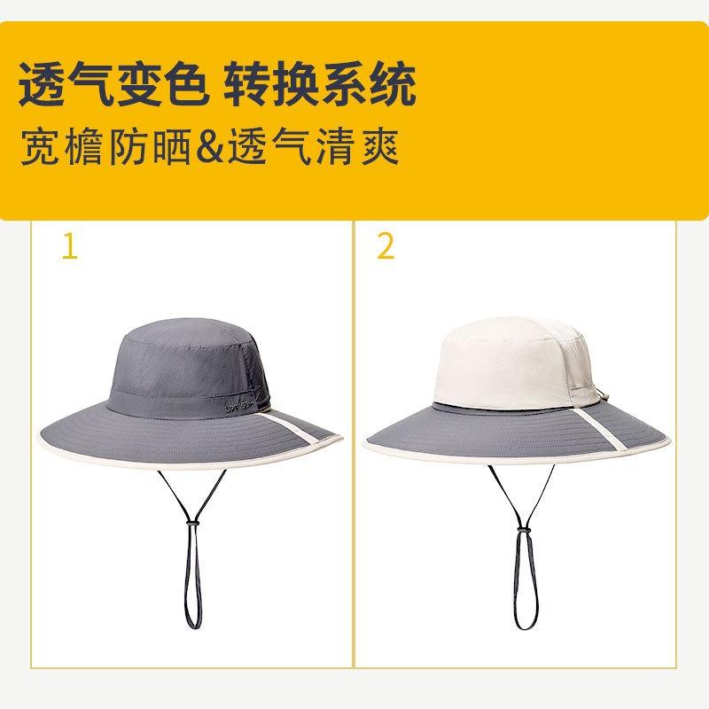 Sunscreen Hat Men's Summer Breathable Big Brim Bucket Hat Anti-splashing Brim Foldable Sun Hat Outdoor Hat