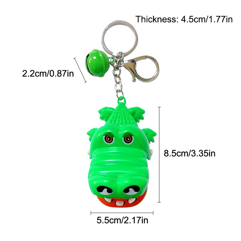 Crocodile Teeth Toys Keychain Children'S Crocodile Bites Fingers Reaction Training Dinosaurs Animal Pull Back Trick Game Family