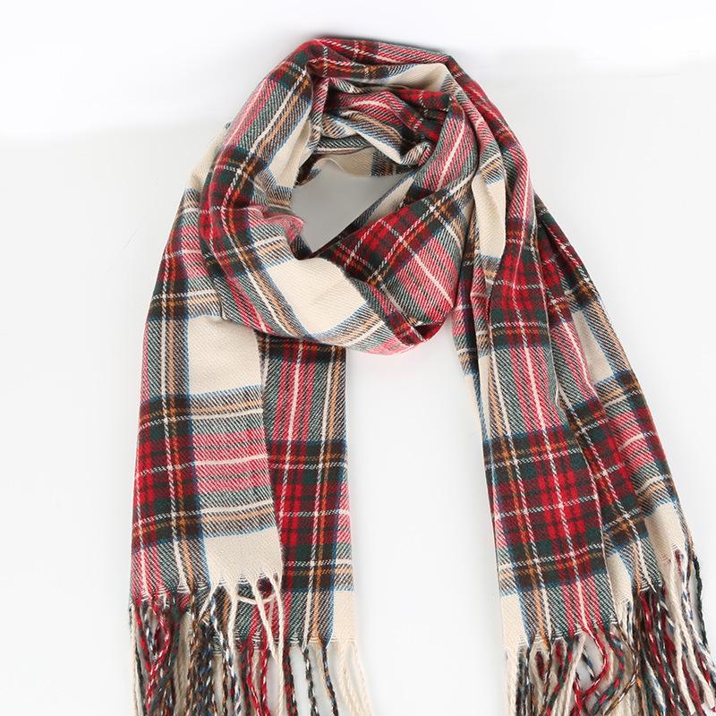 Koreanischer Damen Retro Roter Karoschal - Winter Warmer Schal & Neujahrsgeschenk