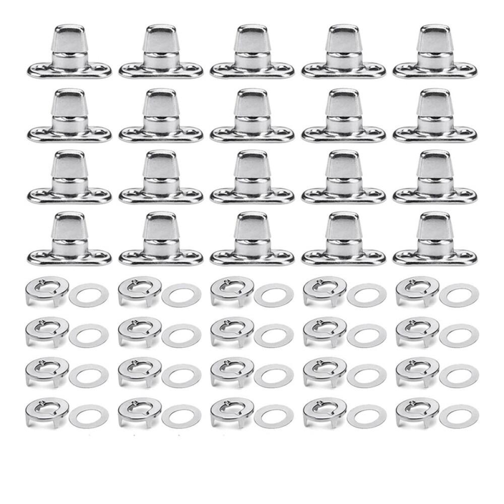 20PCS Turn Button Fastener With Eyelet Washer Kit for Boat Cover Canopy Fixing